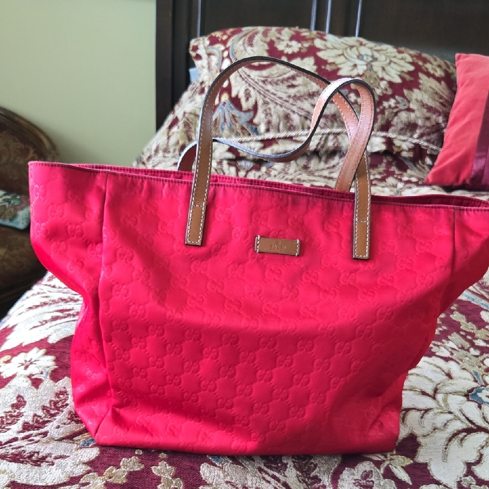 Gucci Red Tote Bag